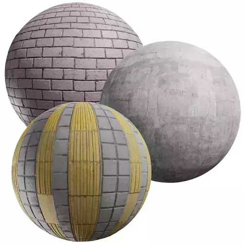 3 Scanned Concrete PBR Textures - Real Scanned 4K Textures