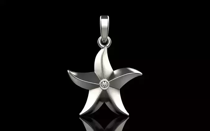 Lightweight starfish pendant model  1202 3D print model