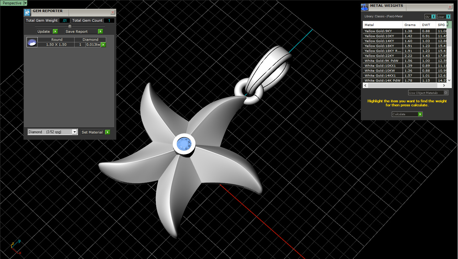Lightweight starfish pendant model  1202 3D print model_4