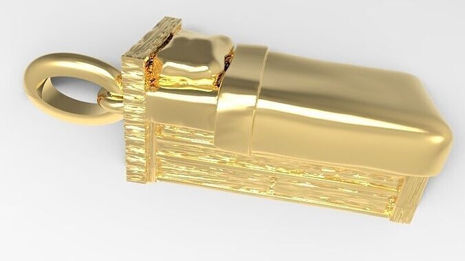 Classic Wooden Bed Pendant Charm Bracelet Jewelry 3D print model