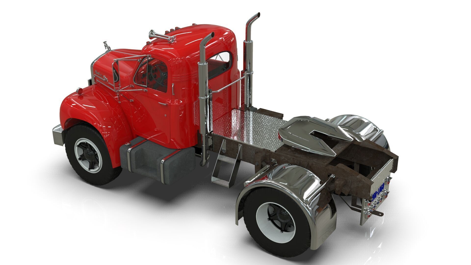 1958 Mack B61 Semi-Trailer 3D model_9
