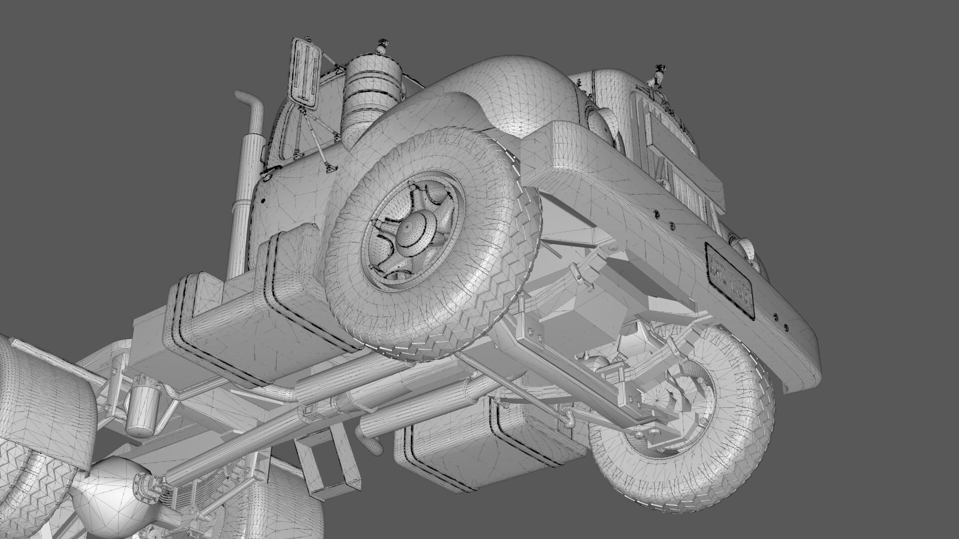 1958 Mack B61 Semi-Trailer 3D model_23