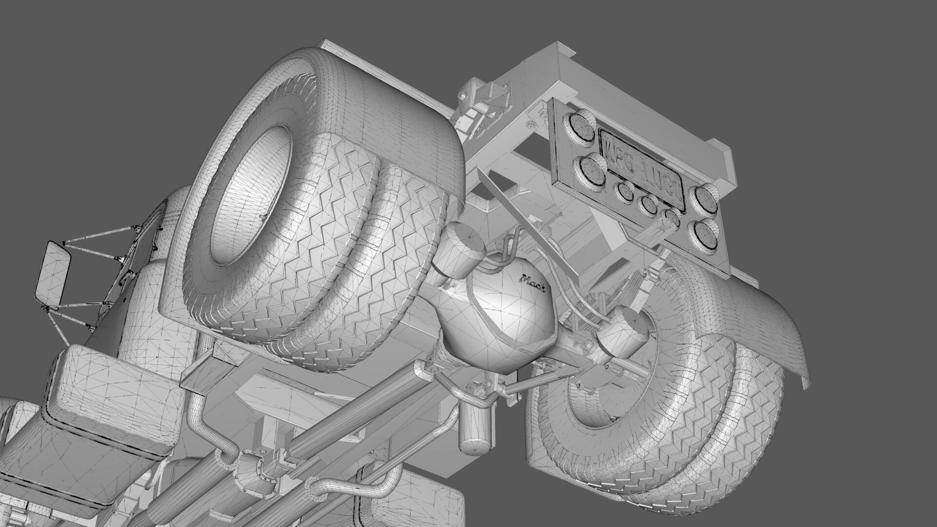 1958 Mack B61 Semi-Trailer 3D model_25