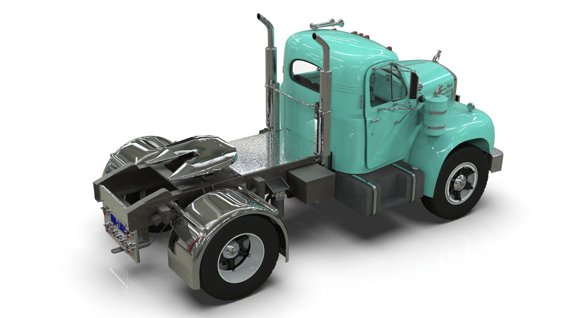 1958 Mack B61 Semi-Trailer 3D model_5