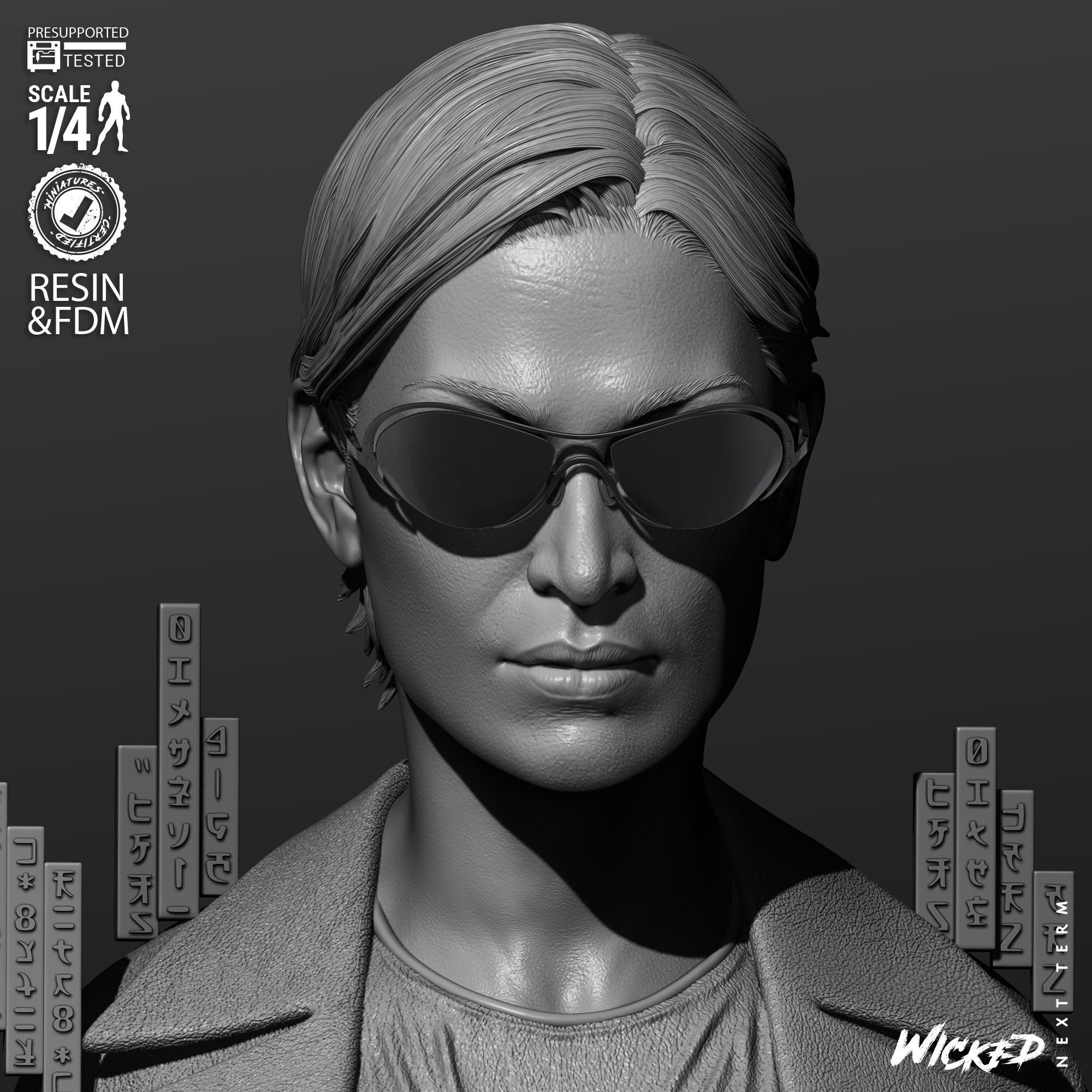 Wicked Movies Trinity Portrait Bust 3D print model_27