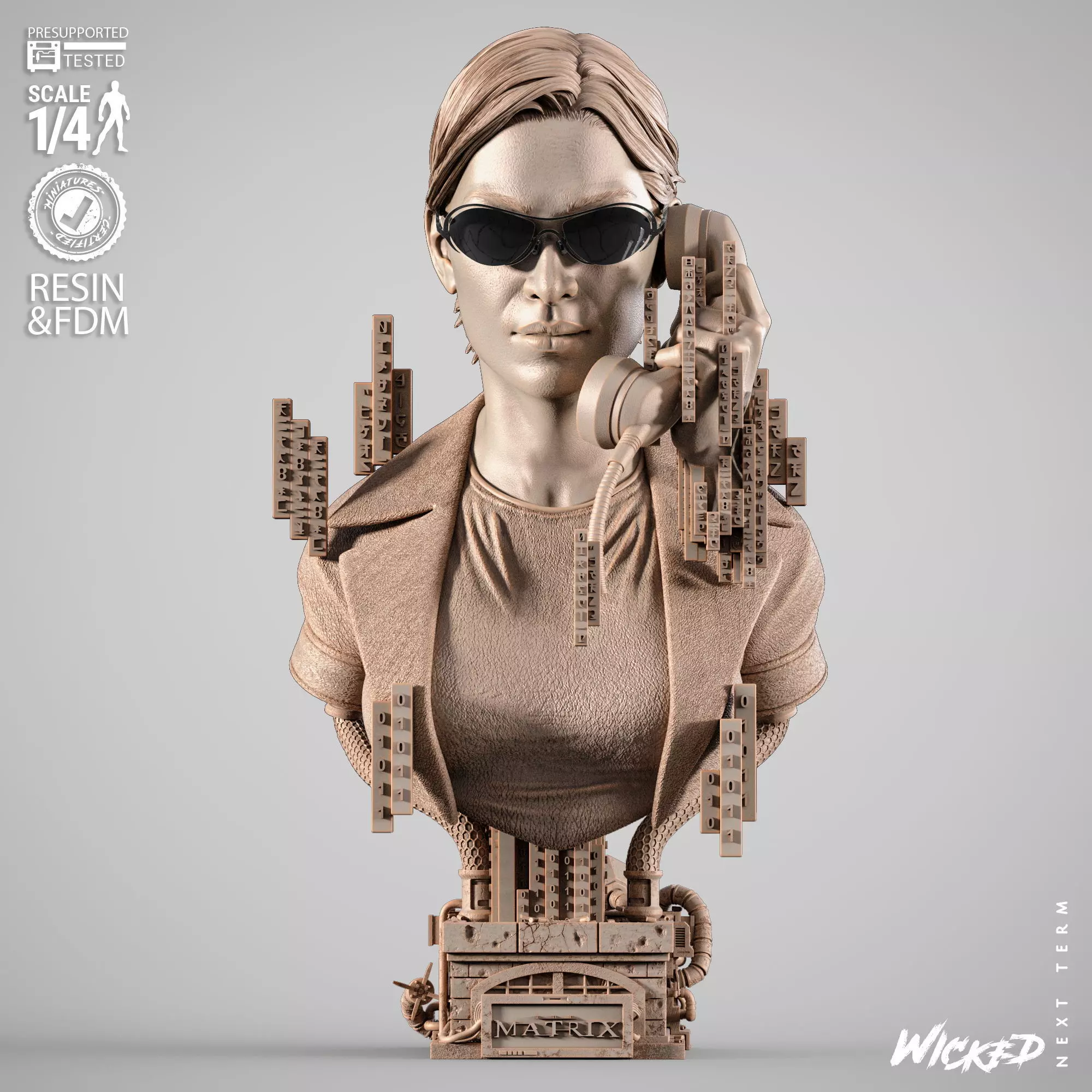 Wicked Movies Trinity Portrait Bust 3D print model_0