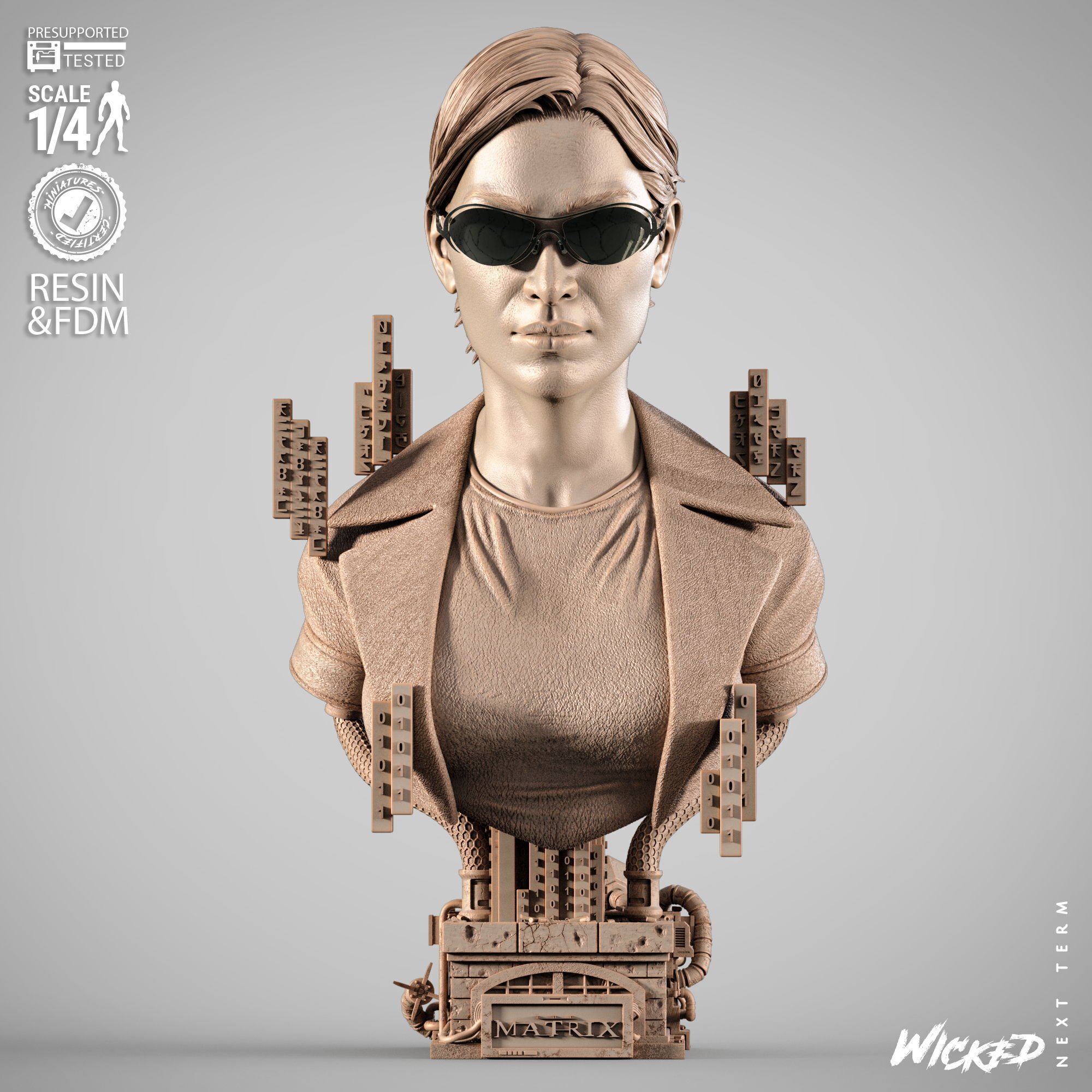 Wicked Movies Trinity Portrait Bust 3D print model_8