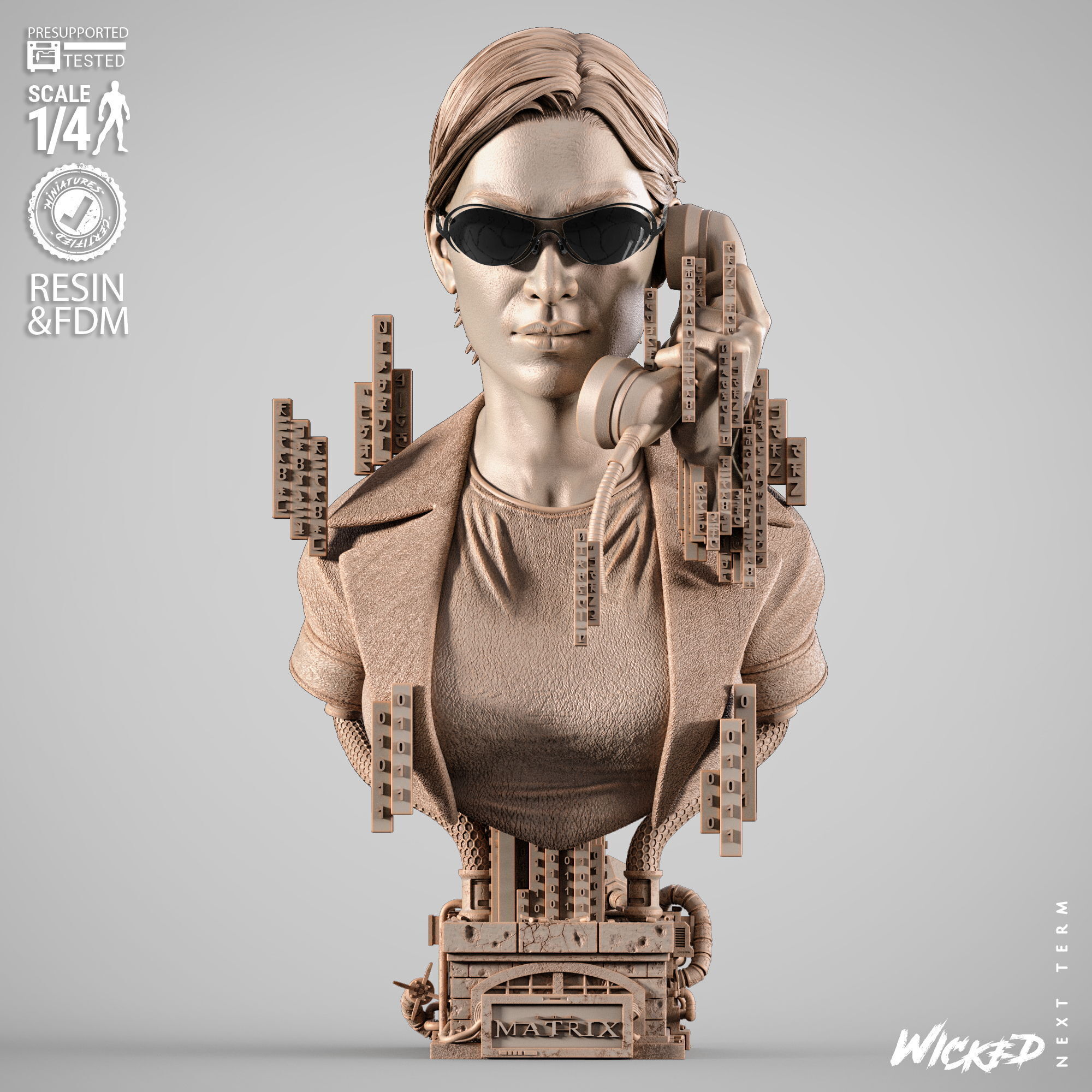 Wicked Movies Trinity Portrait Bust 3D print model_4