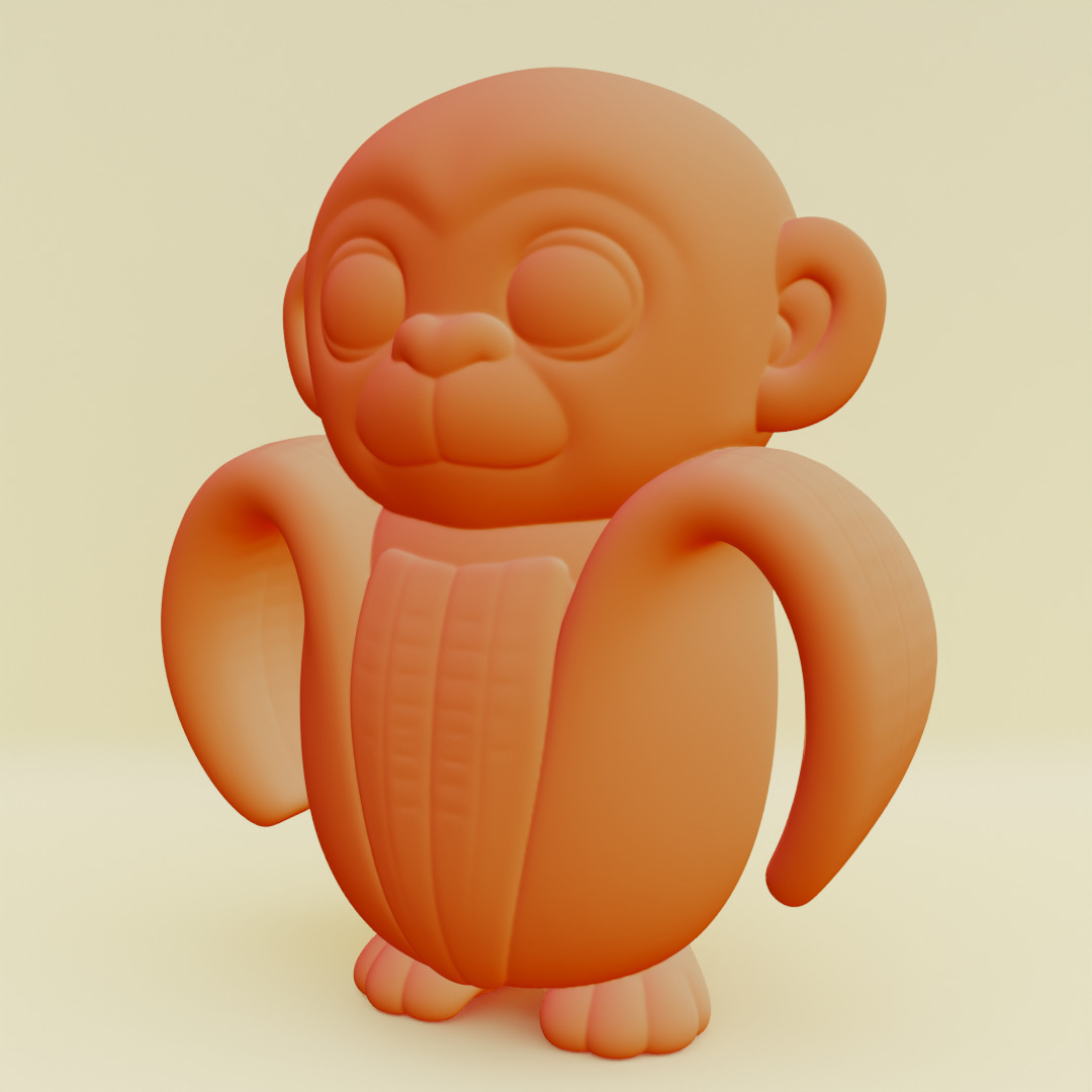 Baby Chimpanzini Bananini Italian brainrot  Printable 3D print model_2
