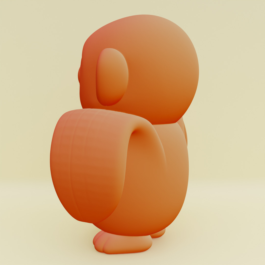 Baby Chimpanzini Bananini Italian brainrot  Printable 3D print model_8