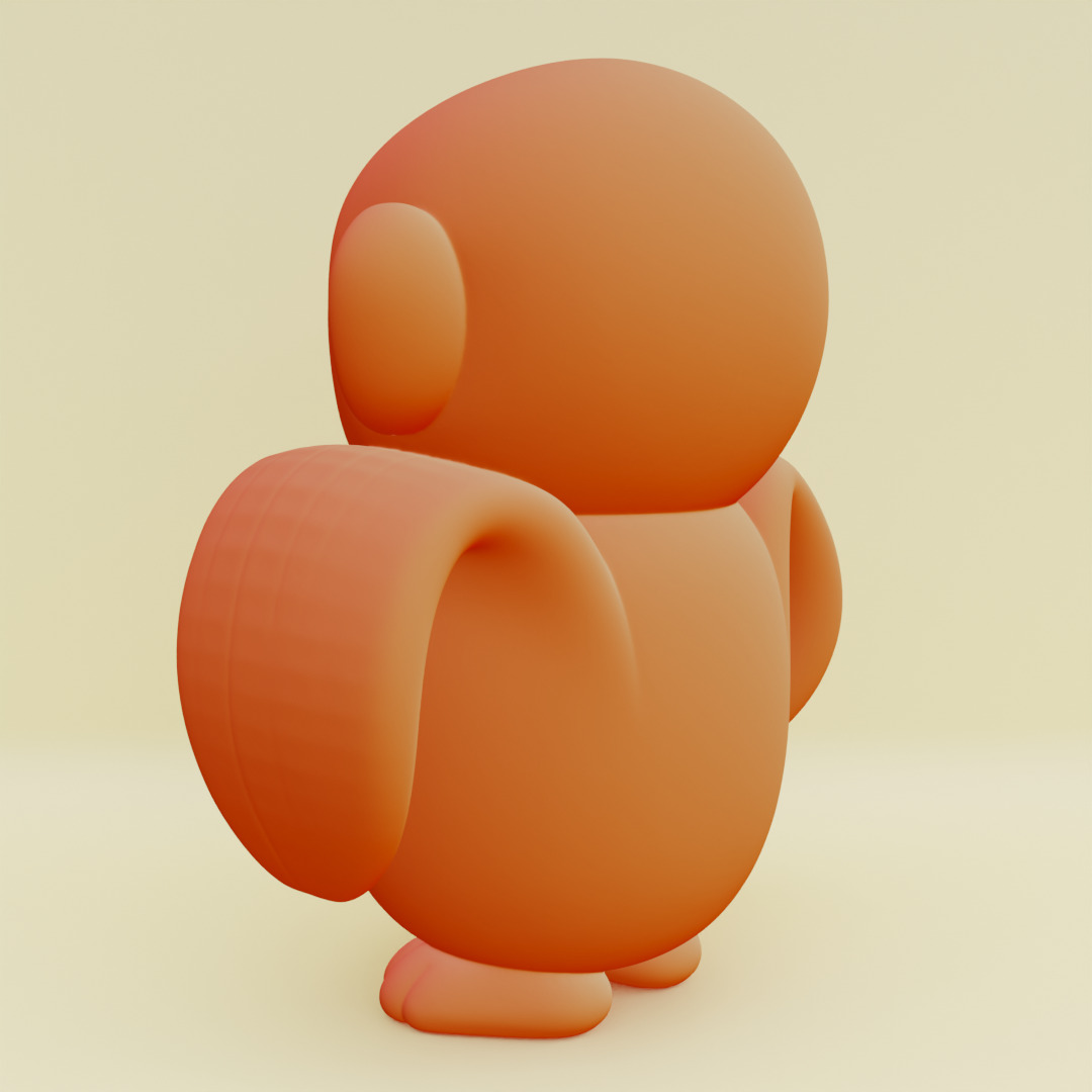 Baby Chimpanzini Bananini Italian brainrot  Printable 3D print model_9