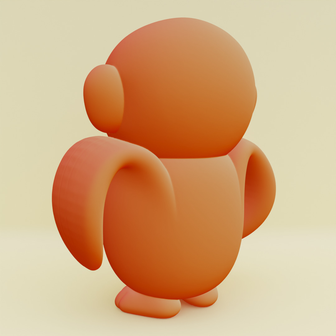 Baby Chimpanzini Bananini Italian brainrot  Printable 3D print model_10