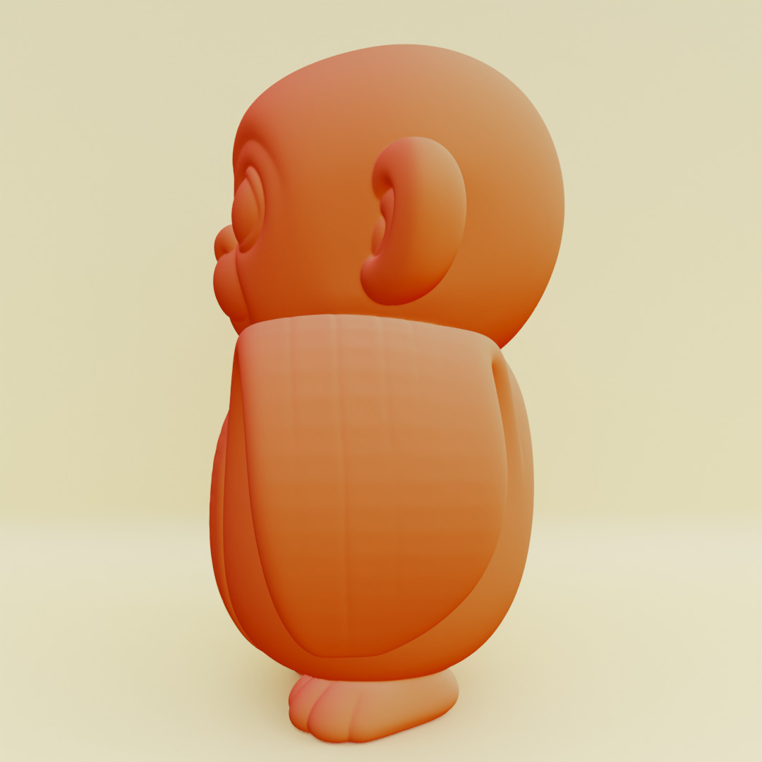 Baby Chimpanzini Bananini Italian brainrot  Printable 3D print model_6