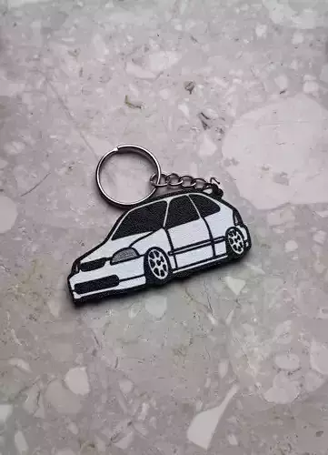 Tooned Honda Civic Keychain 3D print model