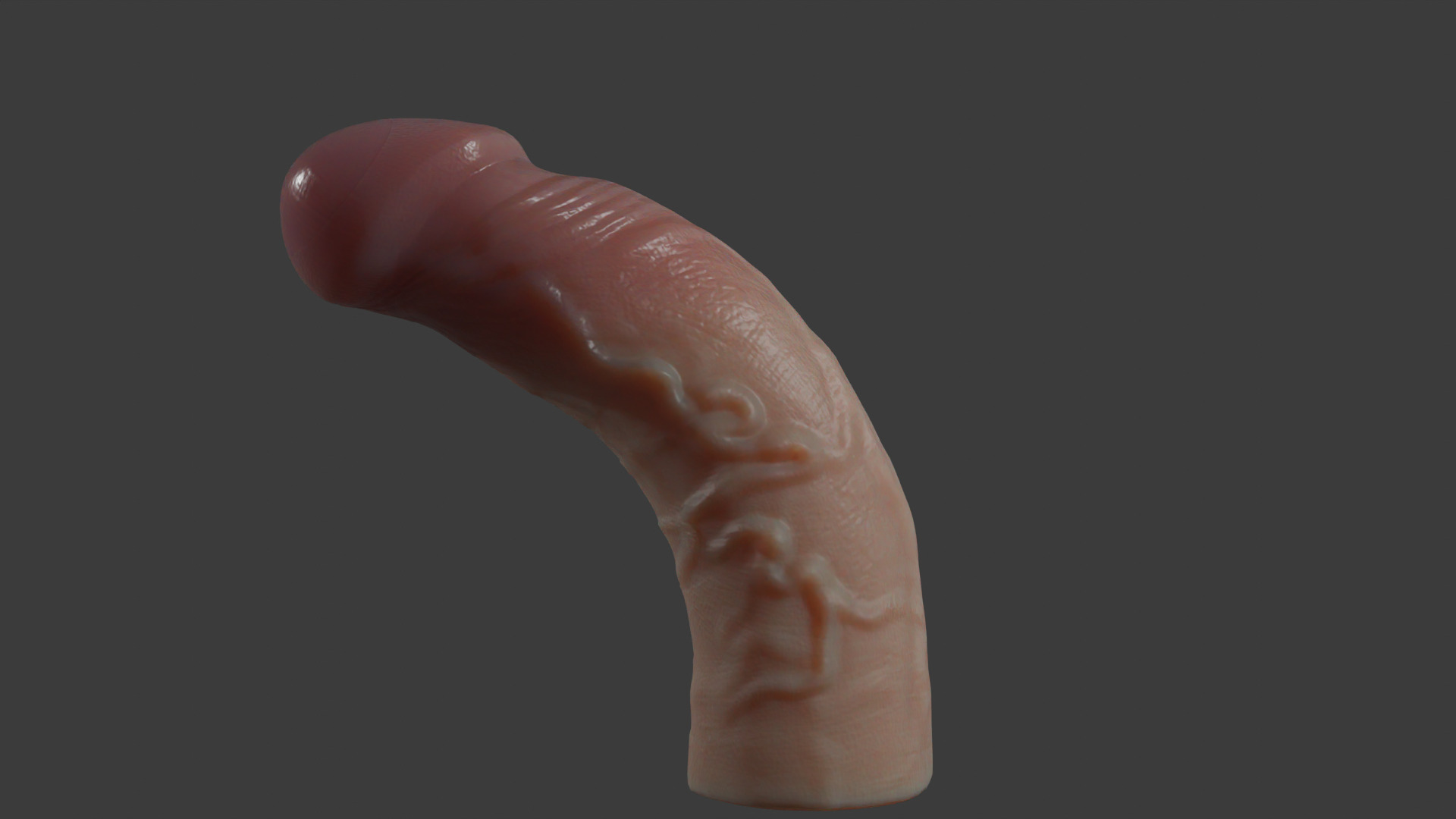 Penis Rigged Highpoly and Lowpoly Low-poly 3D model_8