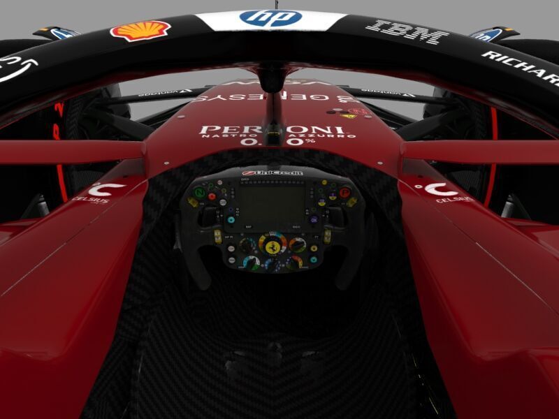 F1 Ferrari SF-25 Low-poly 3D model_5