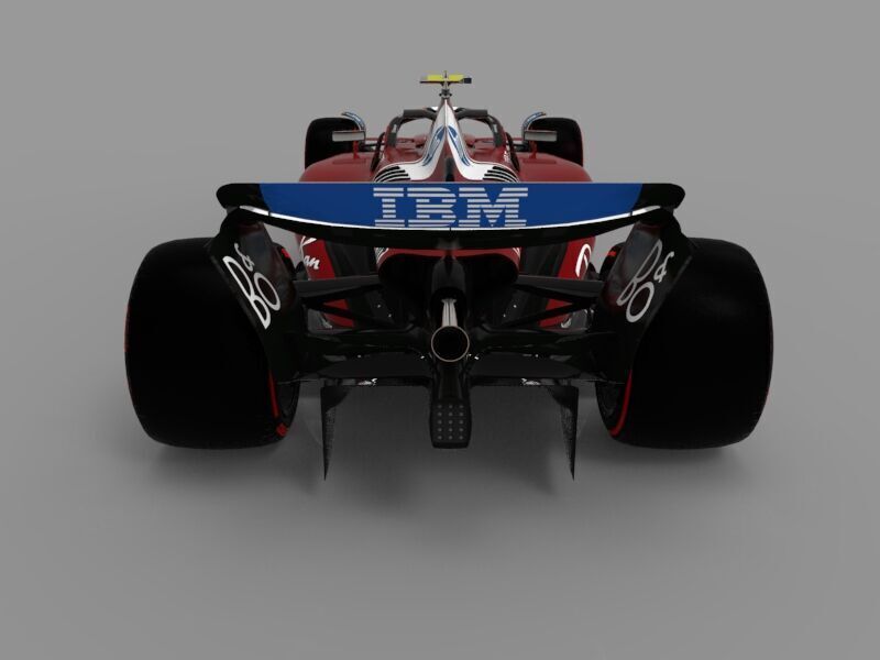 F1 Ferrari SF-25 Low-poly 3D model_4