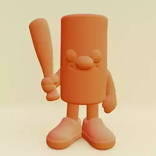 Baby Tung Tung Tung Sahur Italian brainrot Printable 3D print model