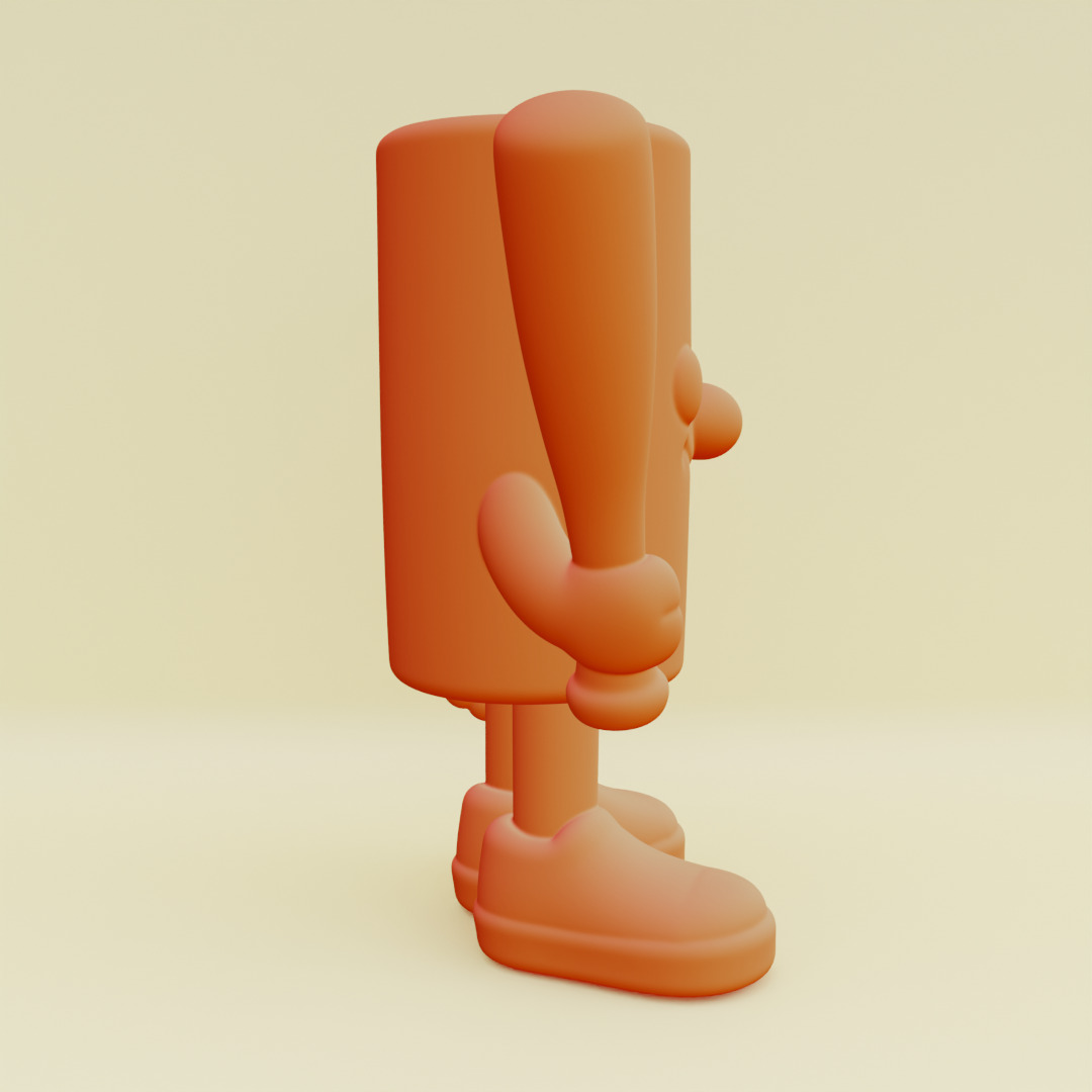 Baby Tung Tung Tung Sahur Italian brainrot Printable 3D print model_5