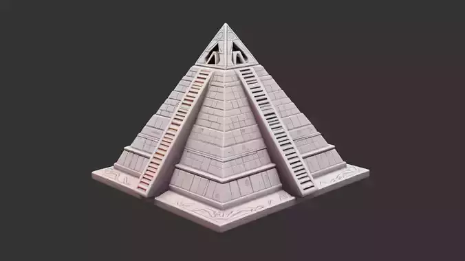 Low poly pyramide - Game ready asset Low-poly 3D model
