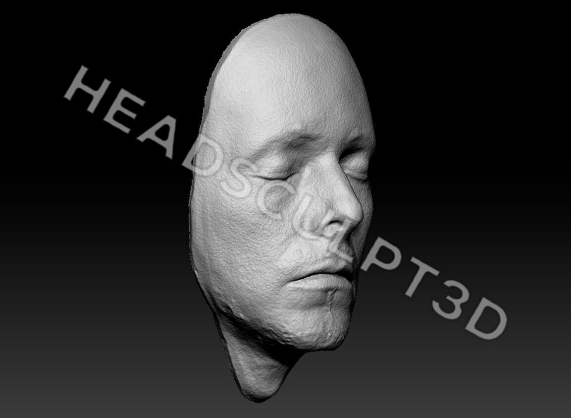David Bowie Lifecast 3D Head 90s Likeness Musician Ziggy 3D model_3