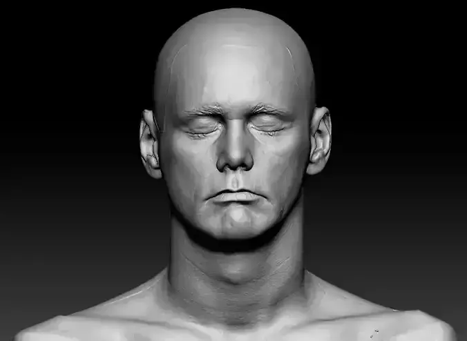 Jim Carrey Lifecast 3D Head Likeness The Mask The Grinch Sonic