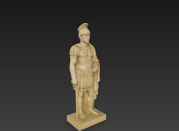 ancient roman statue 3D model_4