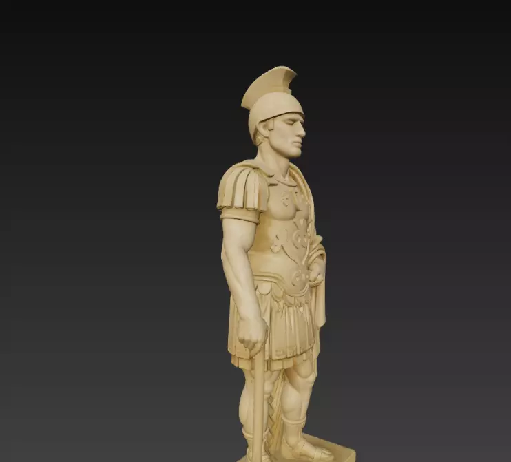ancient roman statue 3D model_0