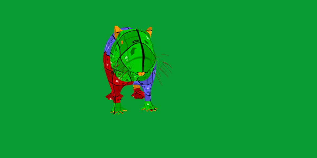 Nutria Coypu Rodent Low-poly 3D model_29