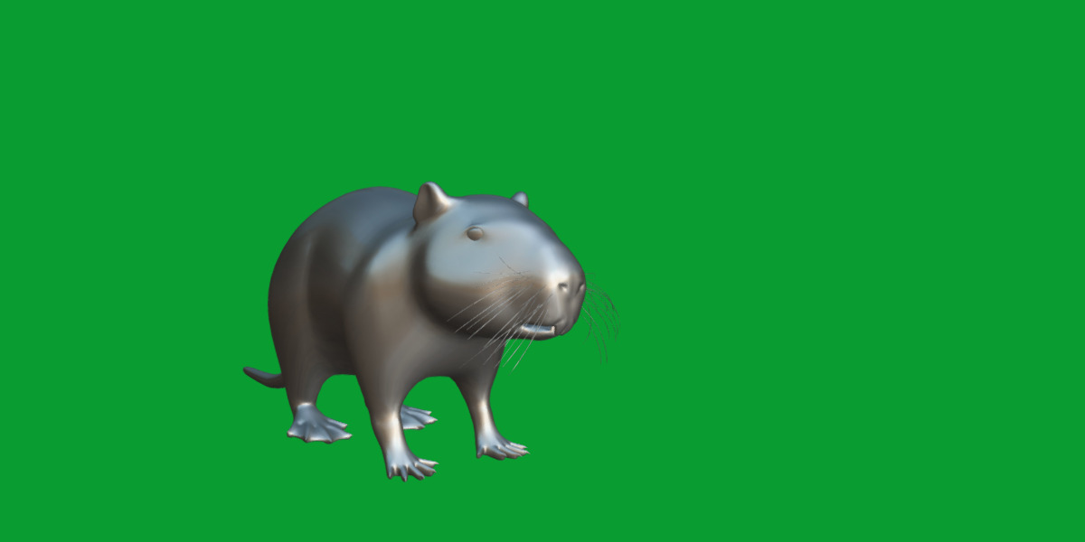 Nutria Coypu Rodent Low-poly 3D model_18