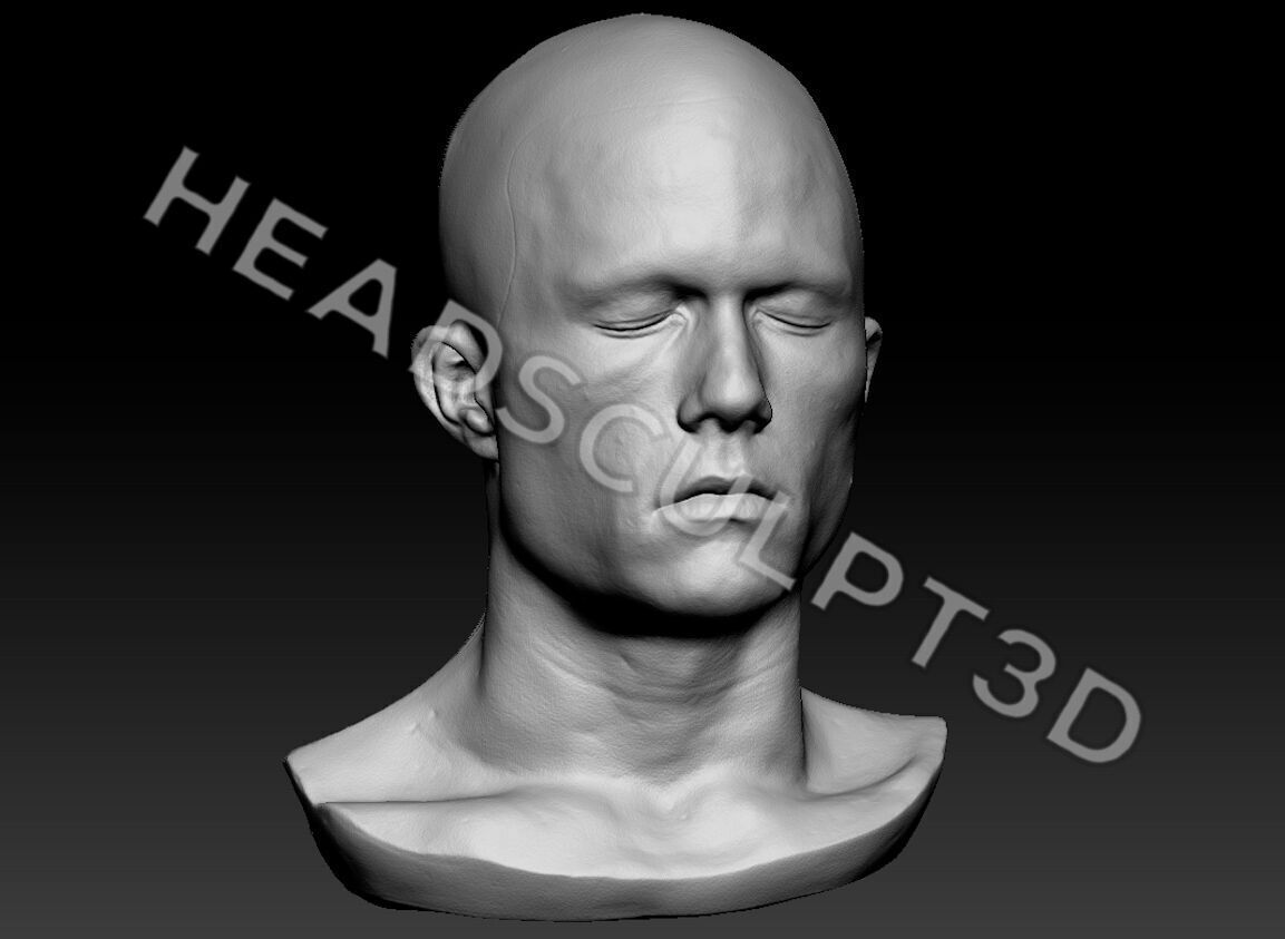 Heath Ledger Joker Lifecast 3D Head Scan Likeness Dark Knight 3D model_3