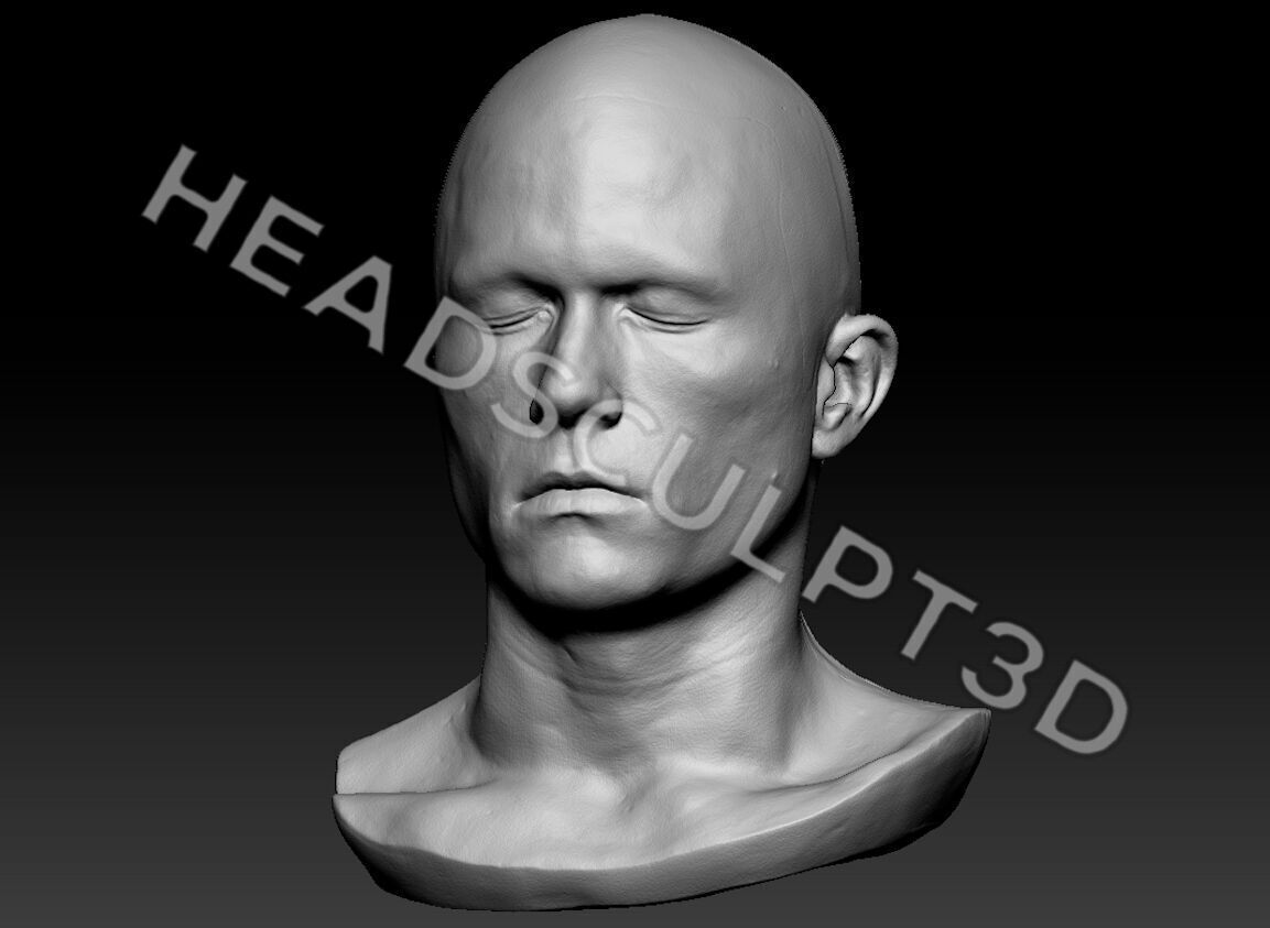 Heath Ledger Joker Lifecast 3D Head Scan Likeness Dark Knight 3D model_2