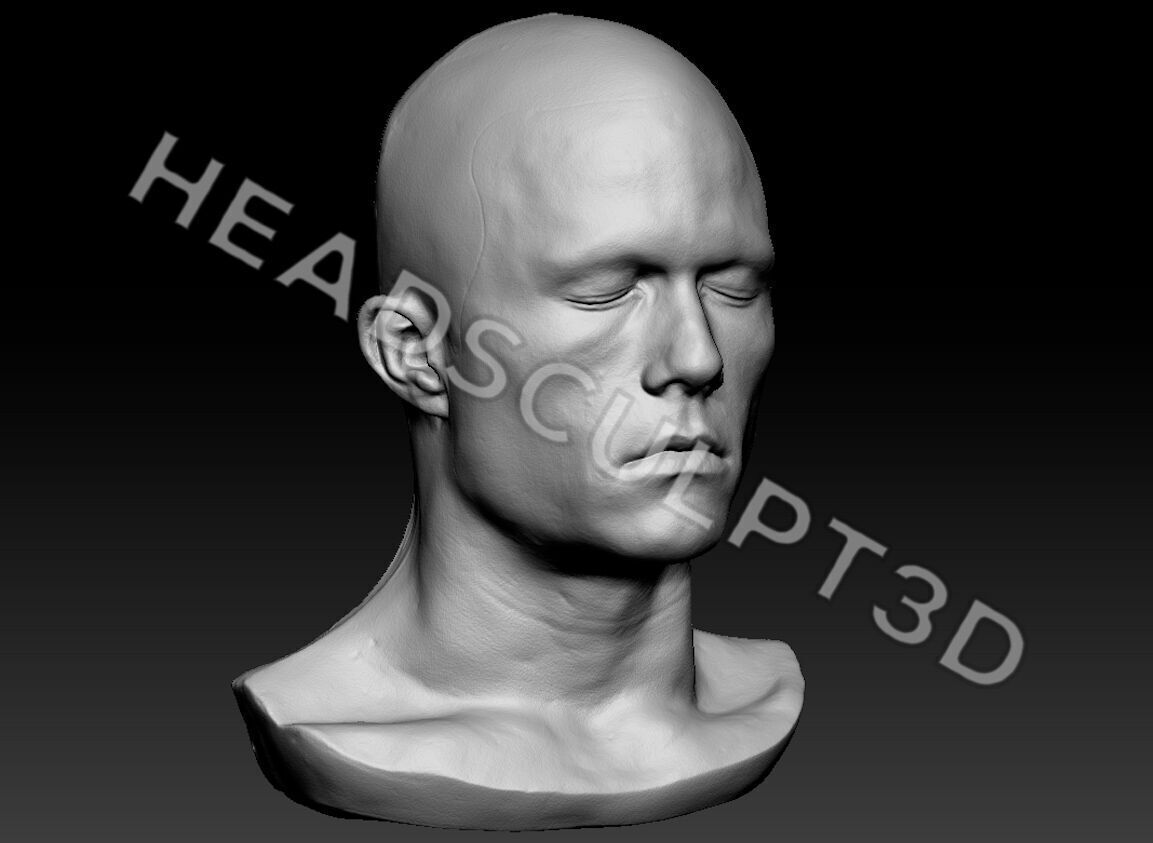 Heath Ledger Joker Lifecast 3D Head Scan Likeness Dark Knight 3D model_4