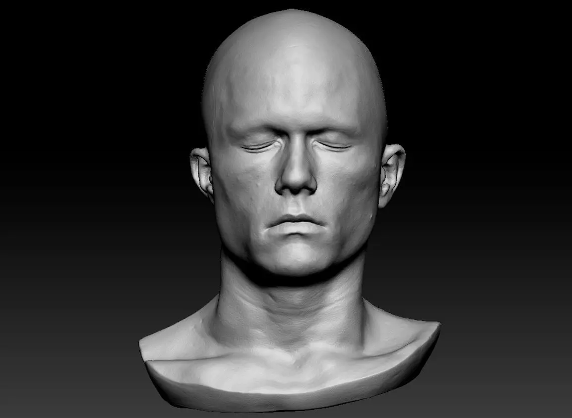 Heath Ledger Joker Lifecast 3D Head Scan Likeness Dark Knight 3D model_0