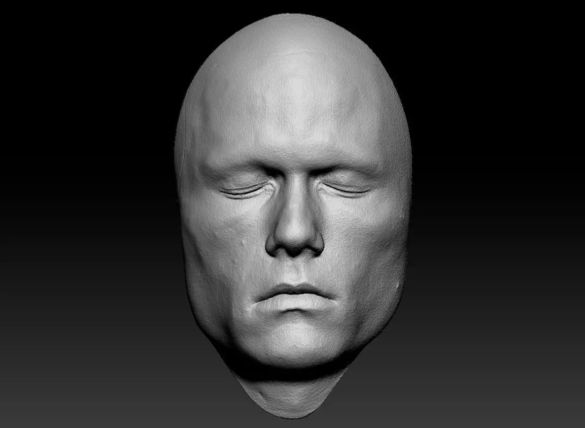 Heath Ledger Joker Lifecast 3D Half-Head Scan Likeness DC 3D model_0