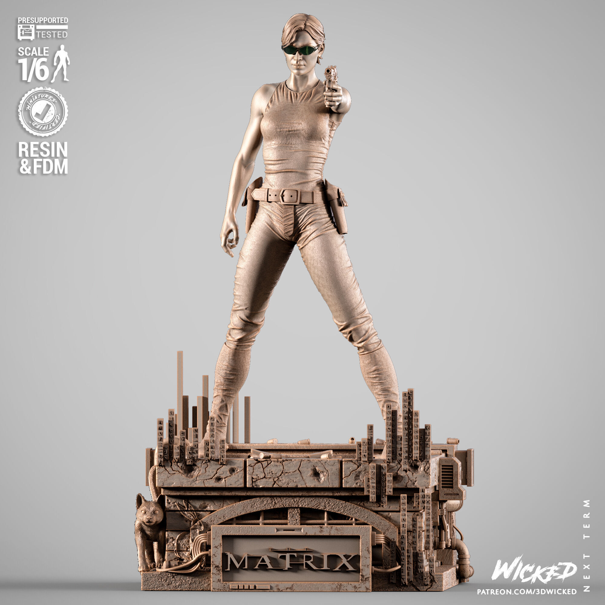 Wicked Movies Trinity Sculpture 3D print model_51
