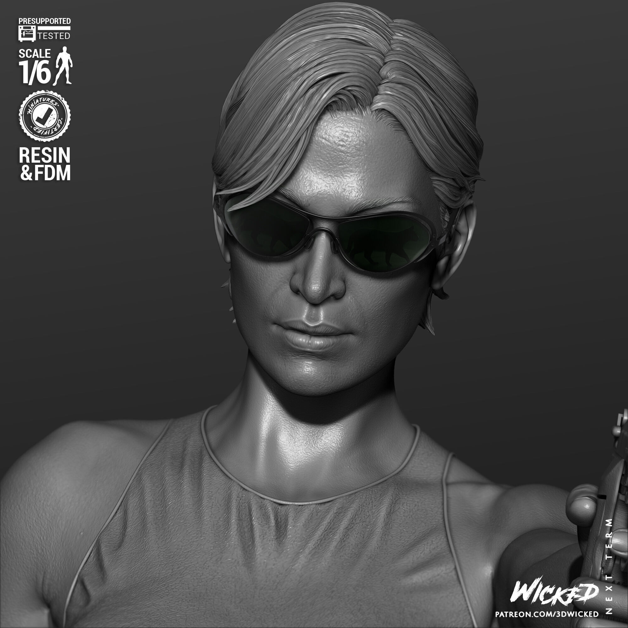 Wicked Movies Trinity Sculpture 3D print model_16