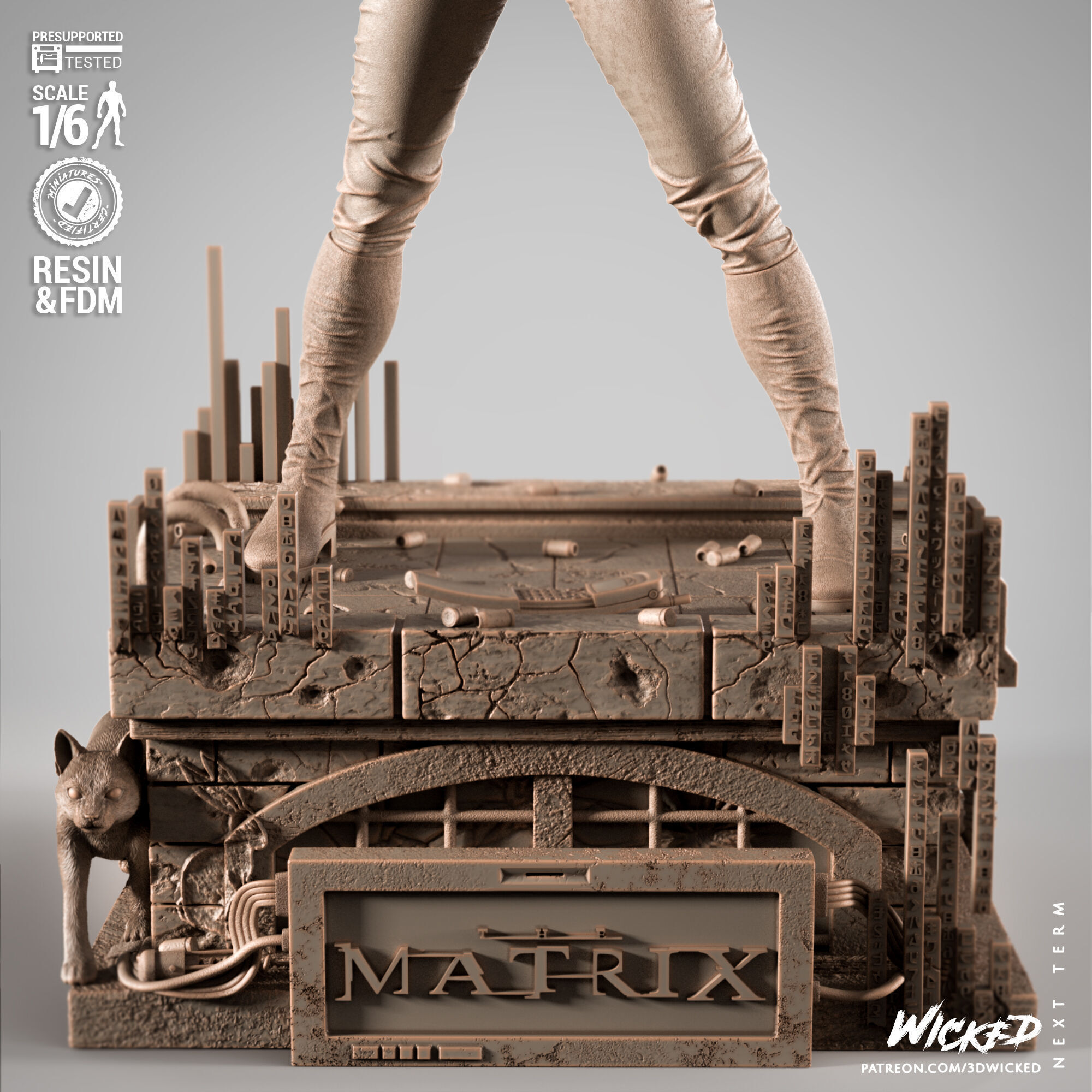 Wicked Movies Trinity Sculpture 3D print model_11