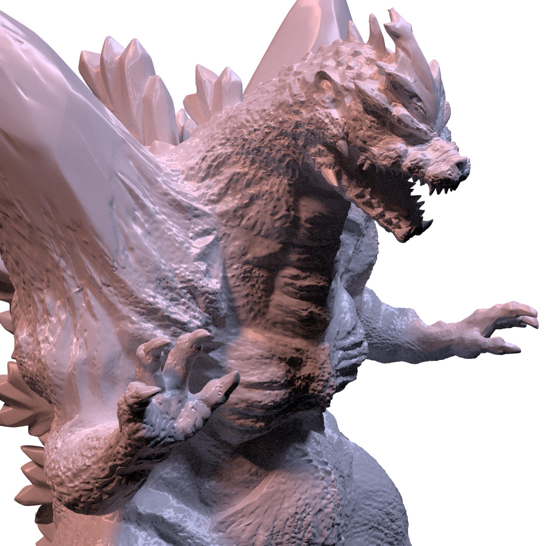 Space godzilla 3d print 3D print model_4