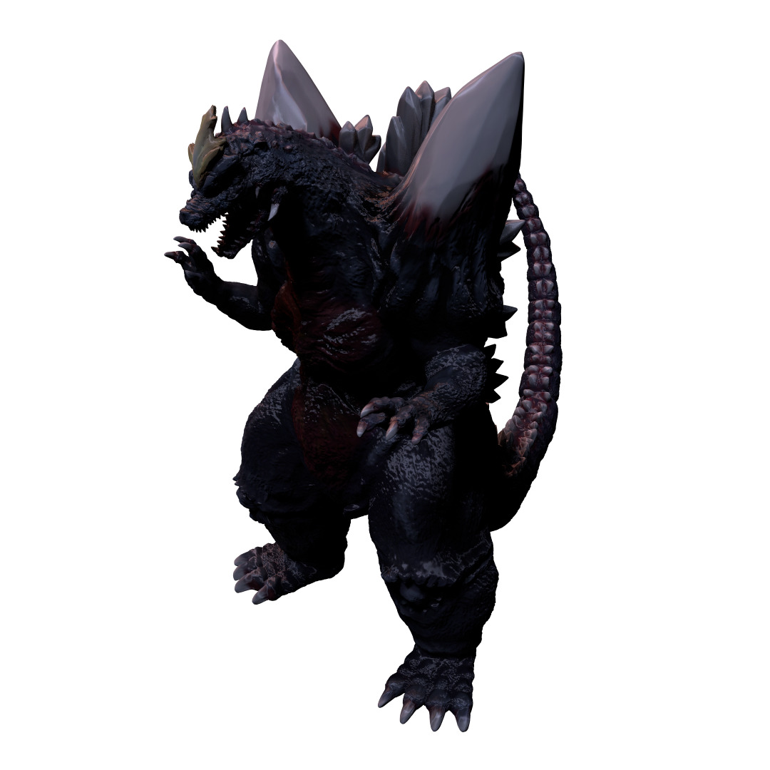 Space godzilla 3d print 3D print model_9