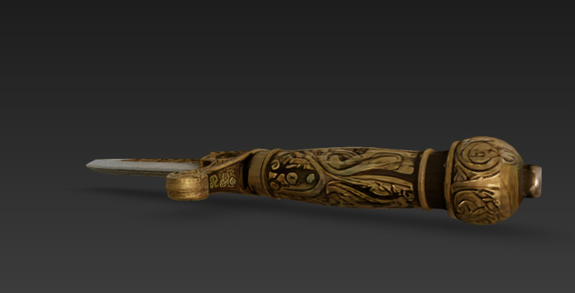 Antique Knife 3D model_1