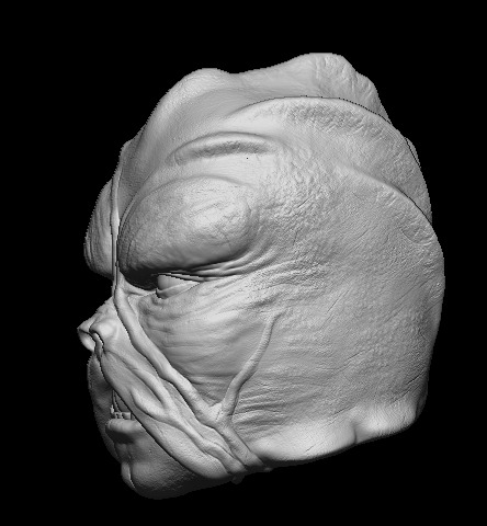 Klatoonian Headsculpt - Tarados Gon - Star wars Action Figure 3D print model_8