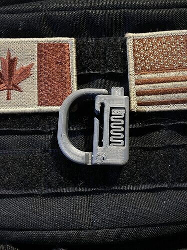 Molle D Clip Print in Place 3D print model