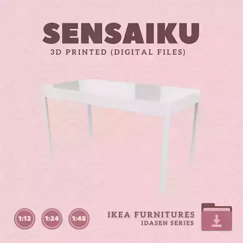 IDASEN Table for Miniature Dollhouse - IKEA - 3D Print