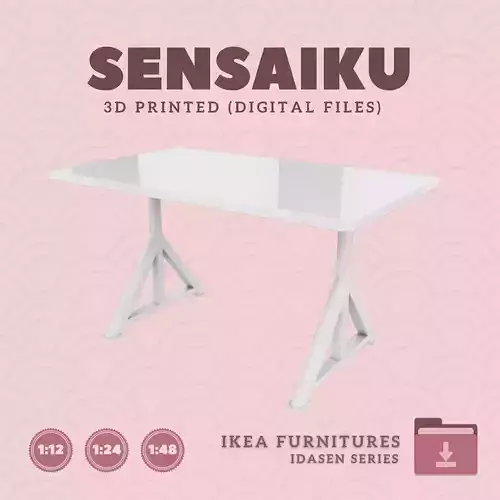 3 IDASEN Desk 26 In for Dollhouse - IKEA - 3D Print  3D print model