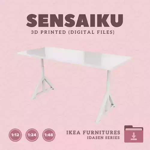 5 IDASEN Desk 63 L 32 H for Dollhouse - IKEA - 3D Print 3D print model