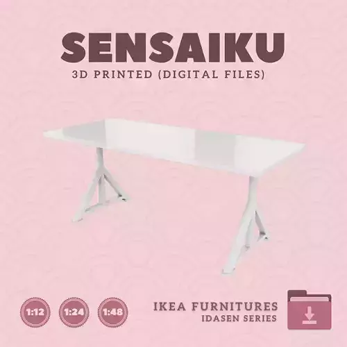 6 IDASEN Desk 63 L 26 H for Dollhouse - IKEA - 3D Print  3D print model