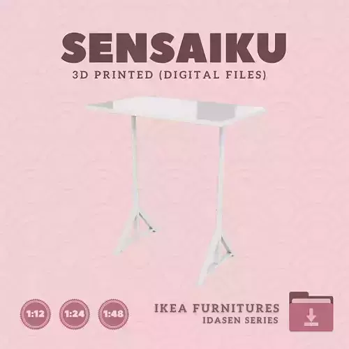 8 IDASEN Desk 48 L 50 H for Dollhouse - IKEA - 3D Print 3D print model