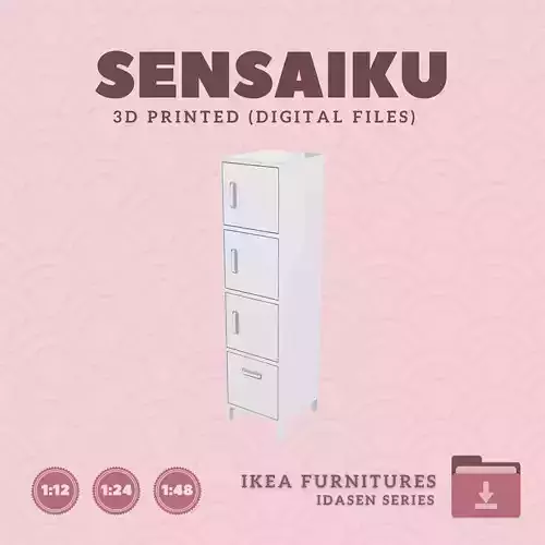 12 IDASEN High Cabinet for Dollhouse - IKEA - 3D Print 3D print model