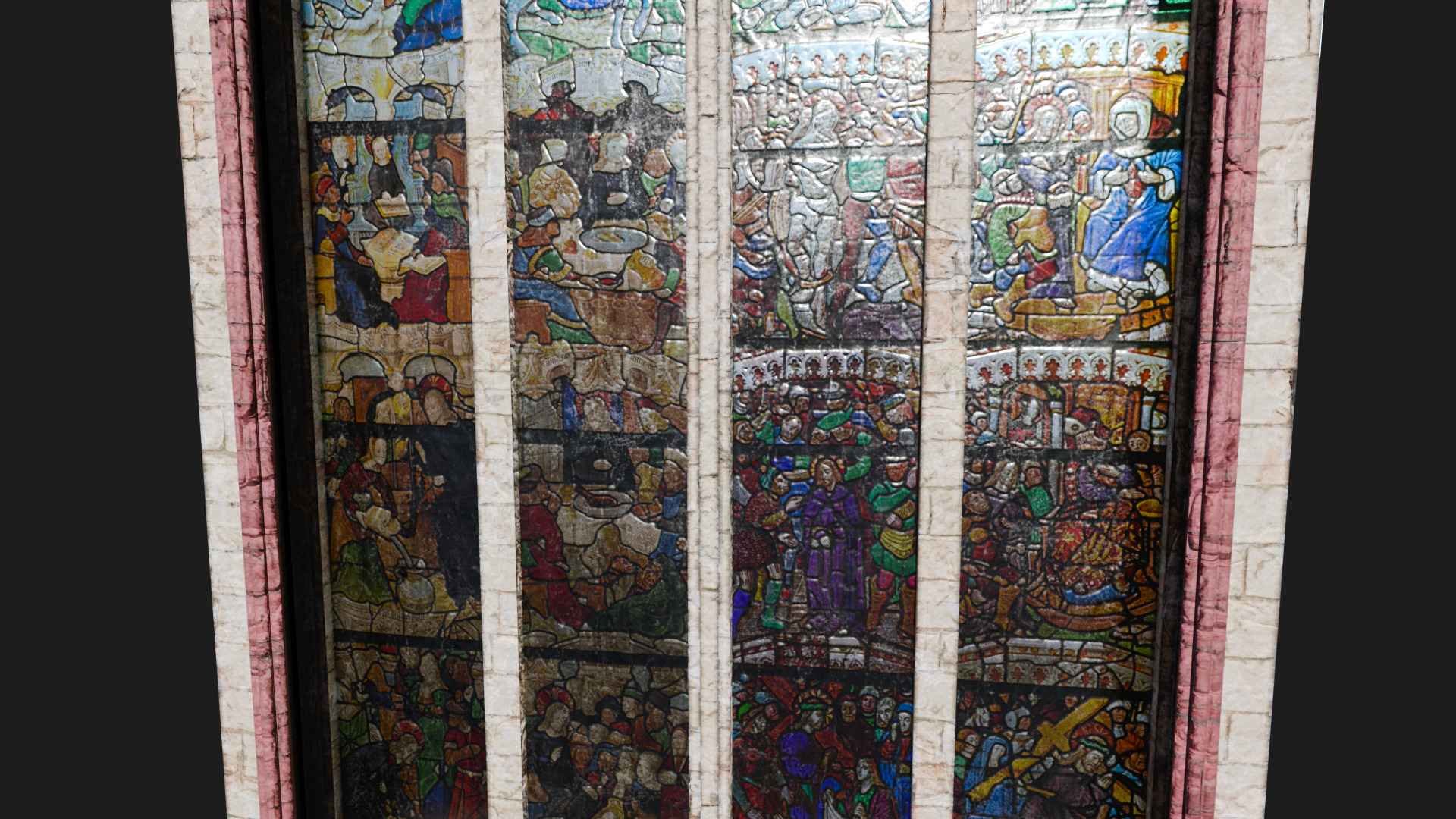 Medieval Church Stained Glass - ONLY 3D model_8